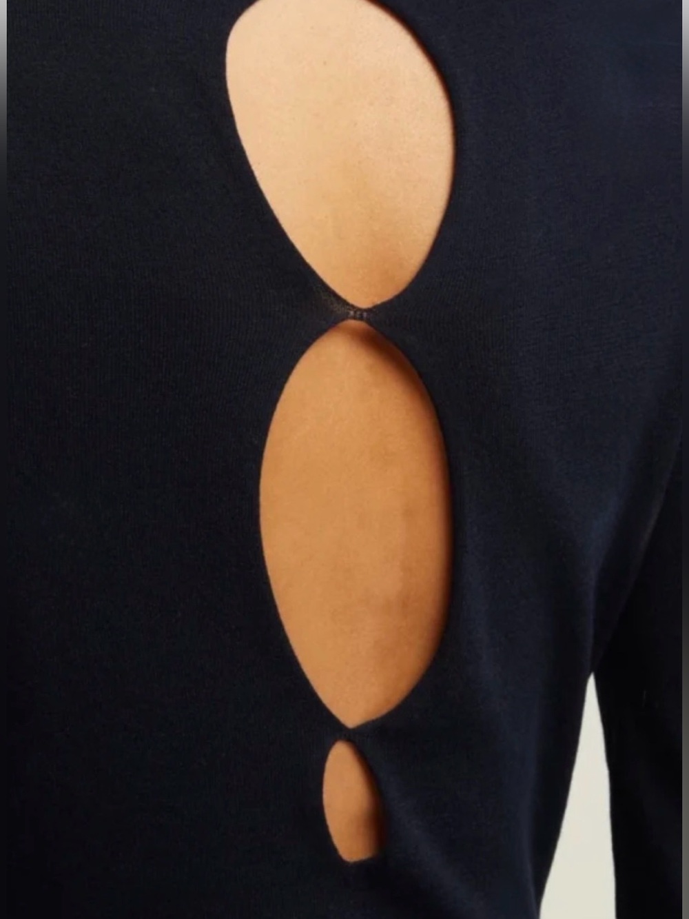 JACQUEMUS Baya Cutout Cotton-blend Maxi Dress in Navy, size M (6) - Picture 4 of 16